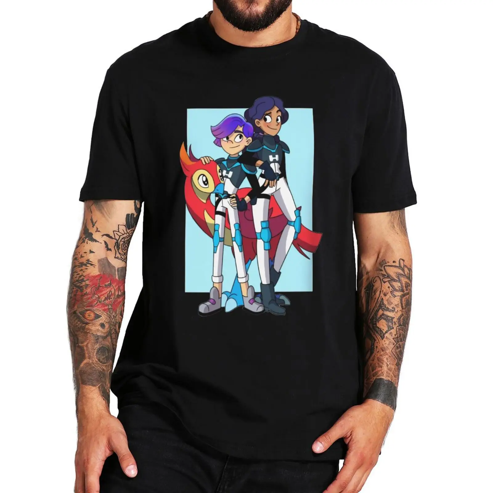 

Hector And Miko Animated Glitch Techs T-Shirt Anime TV Series Fans Essential Men Clothing Unisex Premium Soft Casual T Shirt