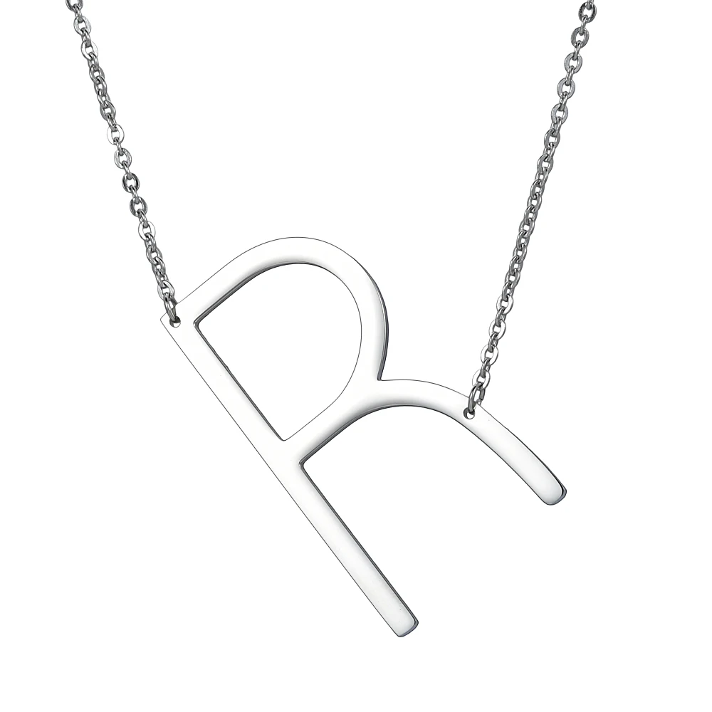

316L Stainless Steel Large SIZE Letters Necklace For Women Pendant Collar Initial Necklaces For Women Jewelry Gifts NO Fade