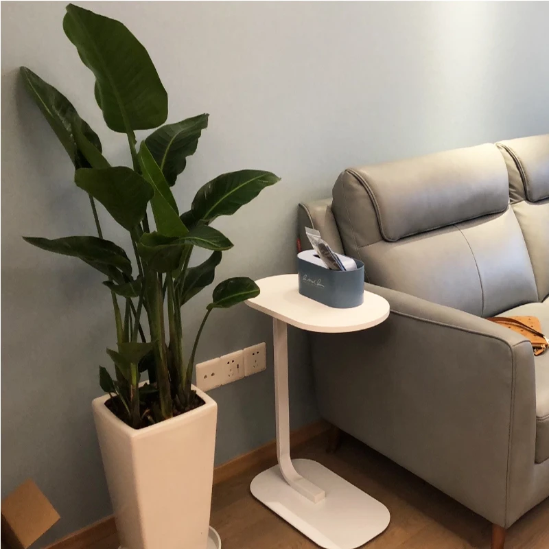 

Nordic Light luxury side table sofa side cabinet narrow movable tea table bedside tables living room corner bedside mesa movable