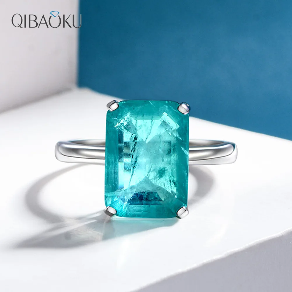 

Кольцо из серебра 925 пробы с изумрудом и бриллиантами, аквамариба, перекрестная граница, 10*14 мм, для женщин и мужчин, ювелирные изделия для ве...