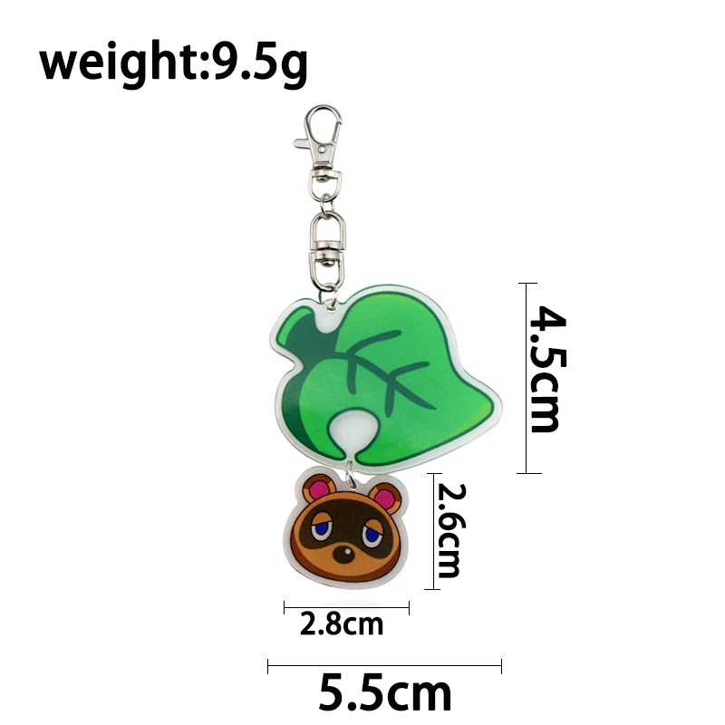 Фото Kawaii акриловый кулон брелок Animal Crossing брелок игровые украшения для фанатов девочек и мальчиков ежедневный подарок на день рождения для школы №2