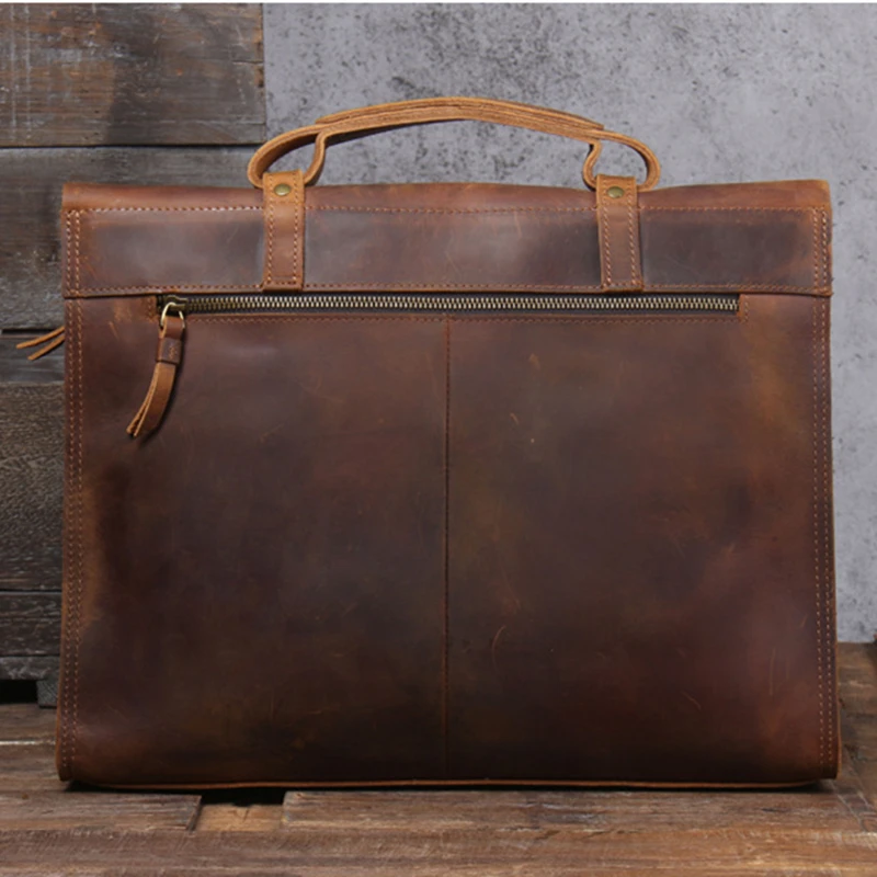 Новинка 2022 мужские портфели из натуральной кожи винтажные дизайнерские кожаные