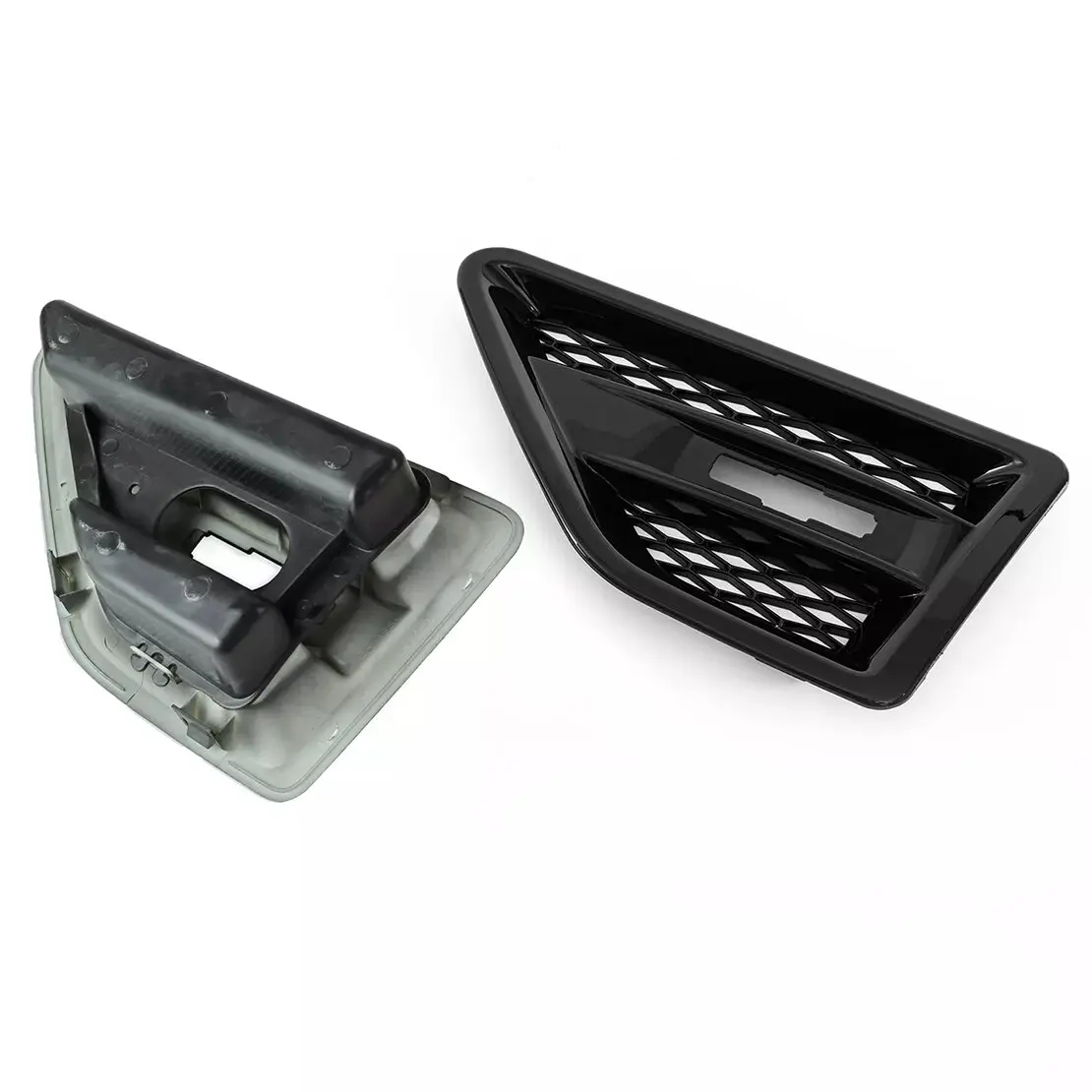 1 пара глянцевых черных боковых крыльев из АБС-пластика накладка на решетку
