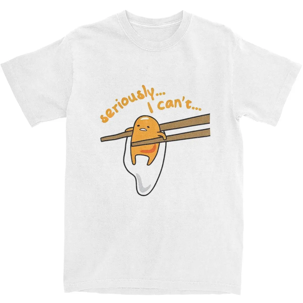 Футболка большого размера Gudetama The Lazy Egg с логотипом хлопковые футболки трендовая