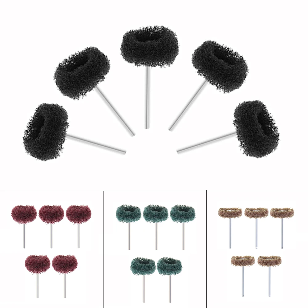 

20pcs/set Nylon Fiber Sanding Polishing Wheel Scouring Pad Wood Metal Grinding Head Grinder Brushes for Rotary Tools Accessories