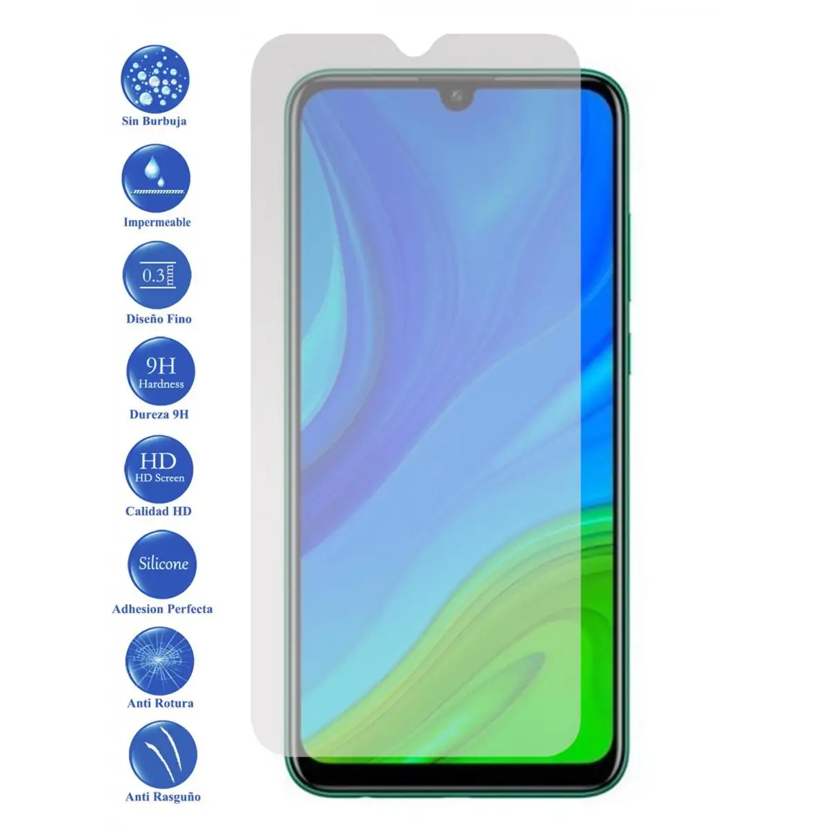 

Huawei P Smart 2020 tempered glass screen Protector 9H for mobile-Todotumovil