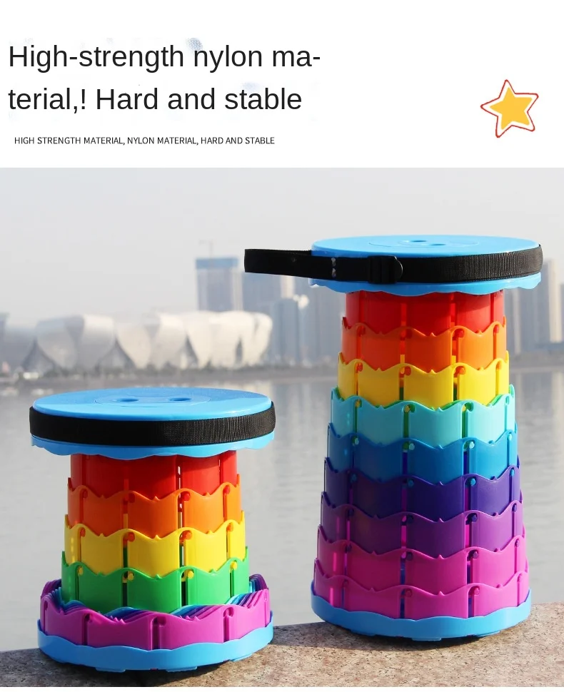 Выдвижной складной стул для кемпинга и рыбалки регулируемый по высоте