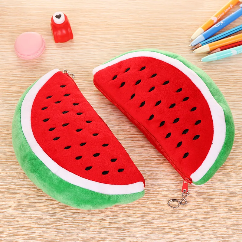 

Creative watermelon plush Pencil Case Kawaii Pencilcase School Pen Case Bag Supplies School Box Pencils Pouch Stationery