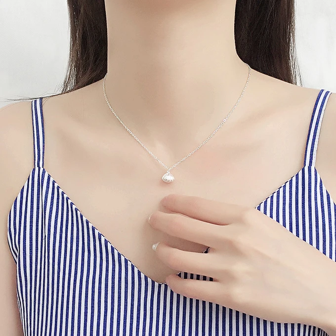 MEETSOFT ожерелье из серебра 925 пробы с жемчужинами и зубчатым кулоном для женщин