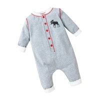 infant baby boy romper newborn boy button long sleeves jumpsuit reindeer print christmas outfits spring autumn clothes