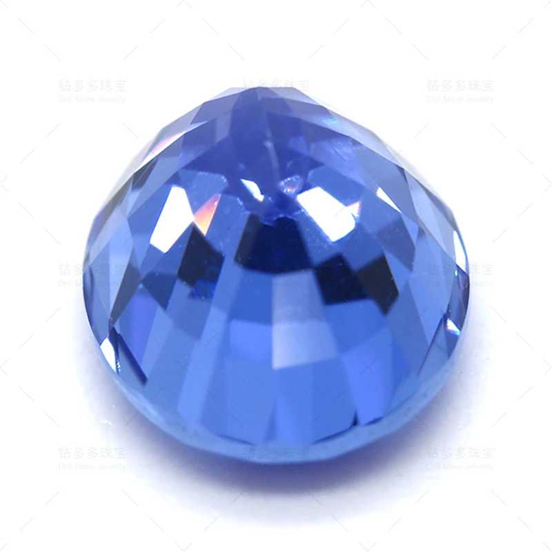 Лабораторный сапфир овальной огранки Королевский синий высшее качество