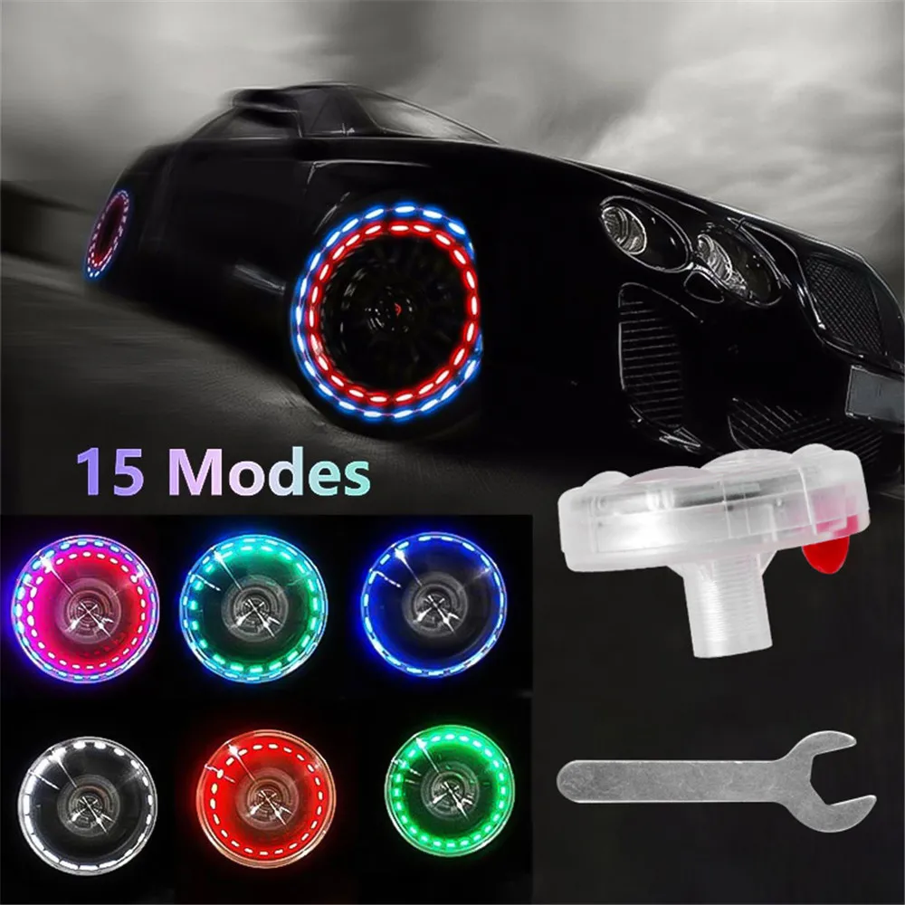 

Car Wheel Light Solar Energy Motion Sensor LED Flashing Colorful Gas Nozzle Tyre Valve Cap Lamp for Auto Motorcycle Bicycle