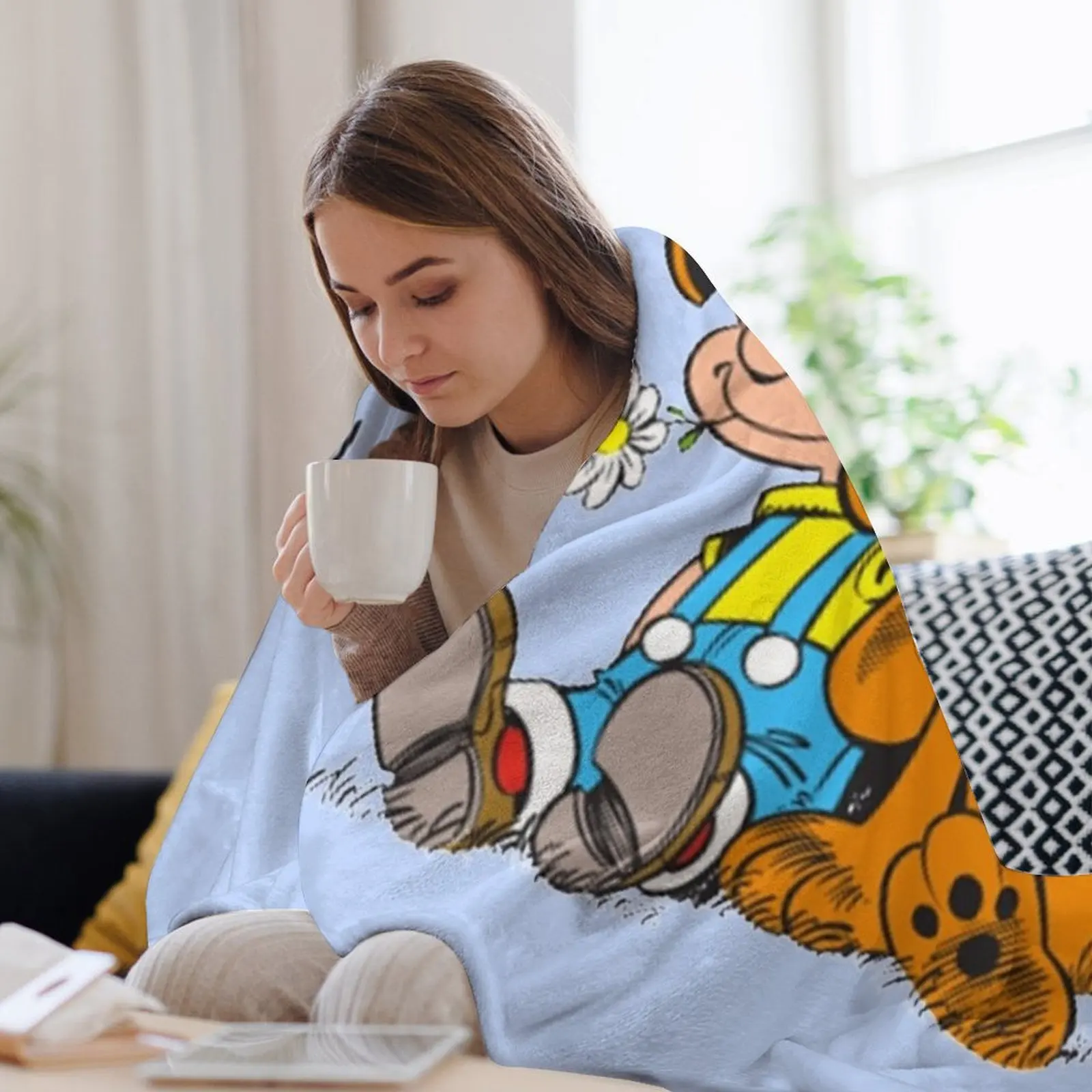 Одеяло Billy and Buddy &amp Boule et Bill Одеяла для кемпинга Диваны и декоративные одеяла