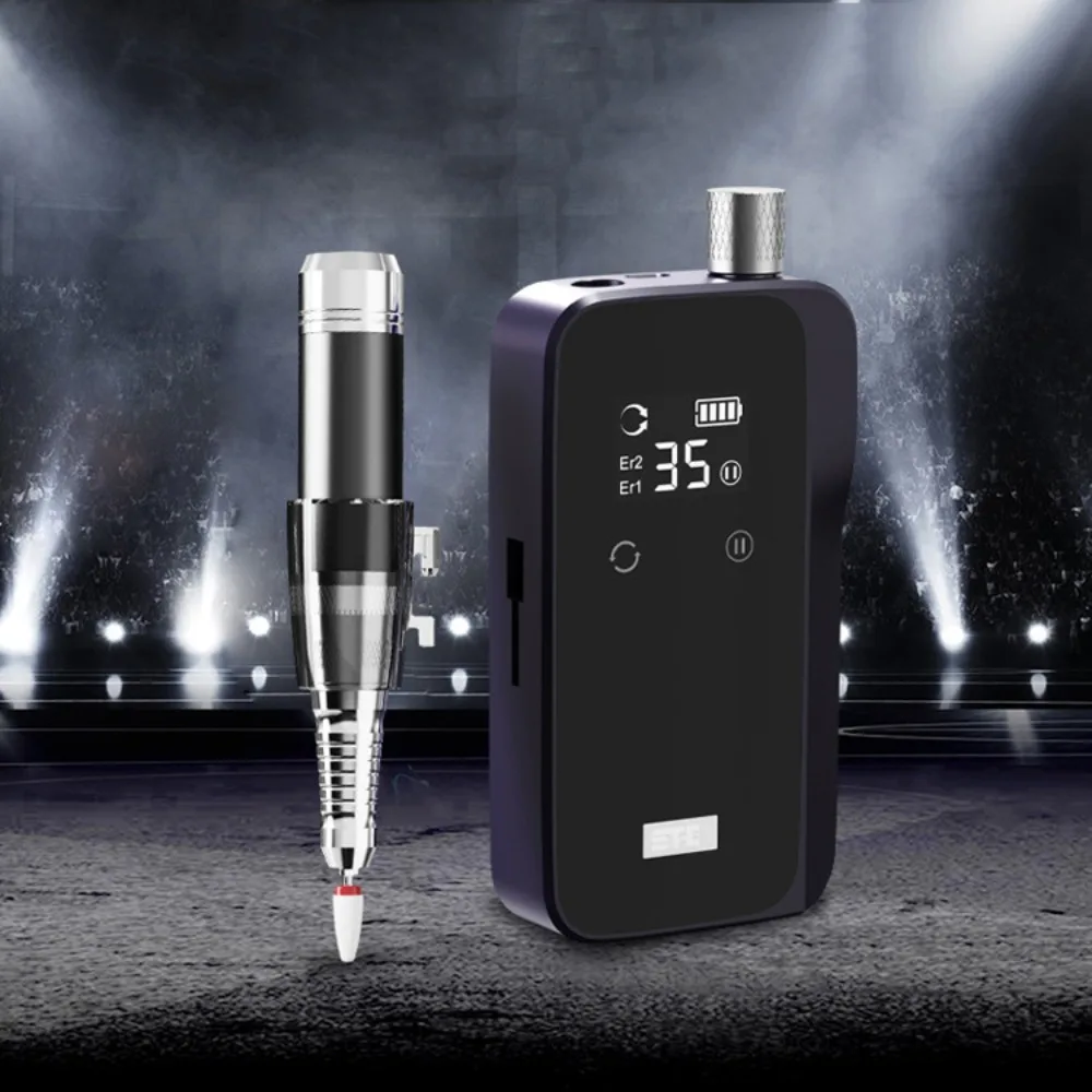 

35000 об/мин Puntas Para Drill Nails перезаряжаемая портативная дрель для ногтей с сенсорным экраном и ЖК-дисплеем