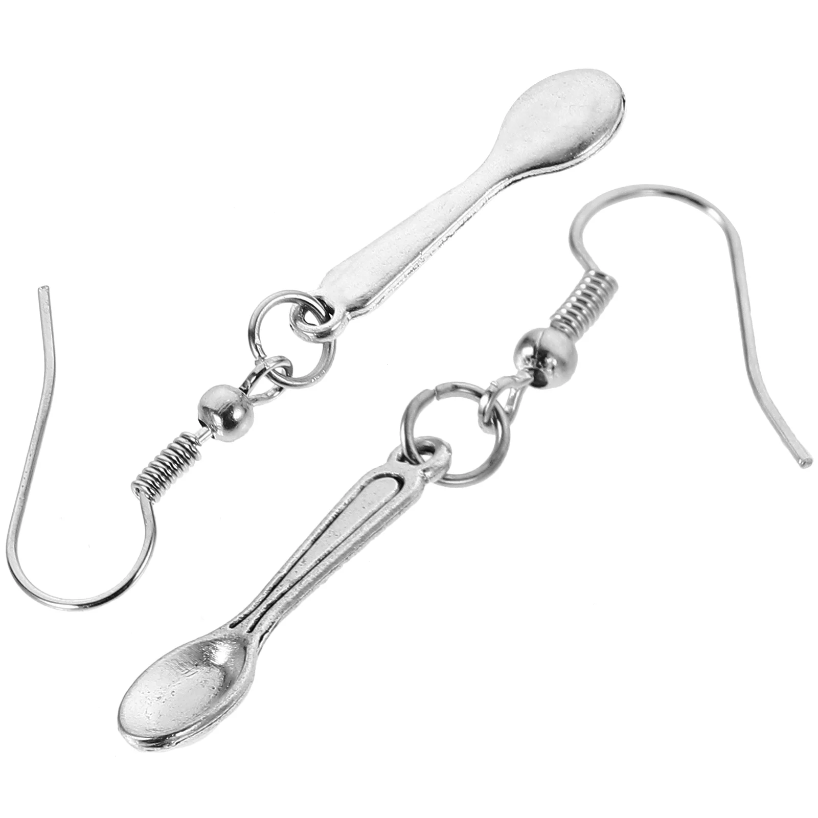 

1 Pair of Novelty Spoon Earrings Alloy Spoon Charms Earrings for Lady Women