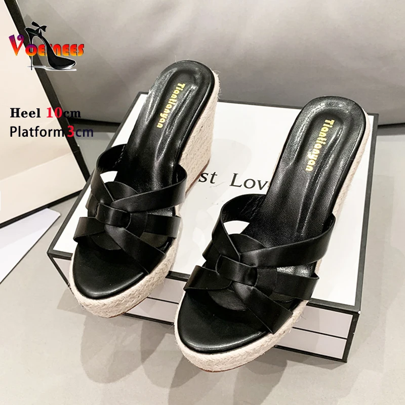 Женские туфли без задника повседневные на очень высокой платформе 10 см/4 дюйма