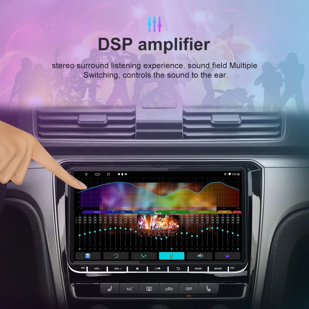 Iorigin IPS 9-дюймовый автомобильный радиоприемник 1280*720 1 + 16 Гб GPS Carplay Android видео для VW