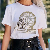t shirt women new products creativity exquisite t shirt summer disney castle shiny print aesthetic high quality short sleeve