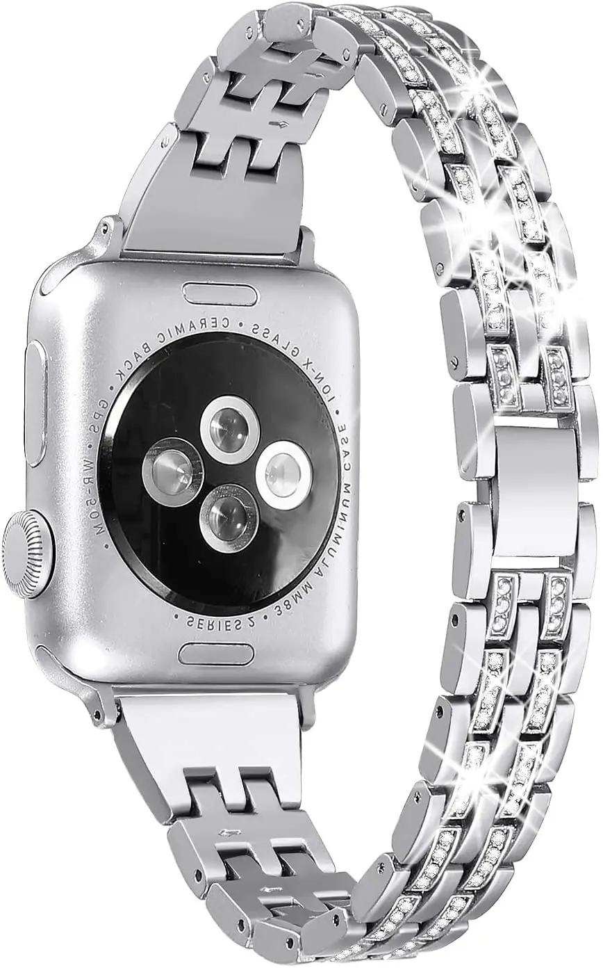 

Bling Bands Compatible Apple Watch Band 42mm 44mm iWatch Series 5, Series 4, Series 3, Series 2, Series 1, Diamond Rhinestone