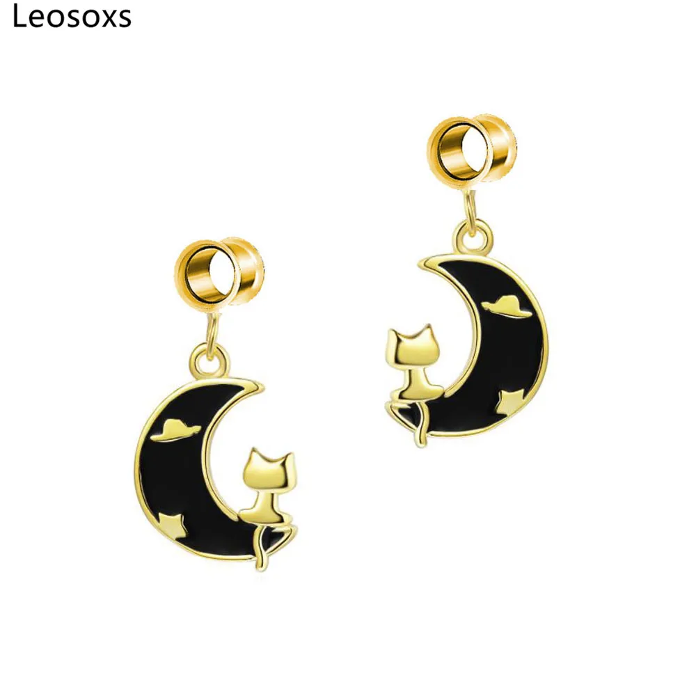 

Leosoxs 1 Pair Double Flared Ear Plugs Flesh Tunnel Ear Gauge Expander 6-25mm Stretcher Earlets Earrings Piercing Jewelry