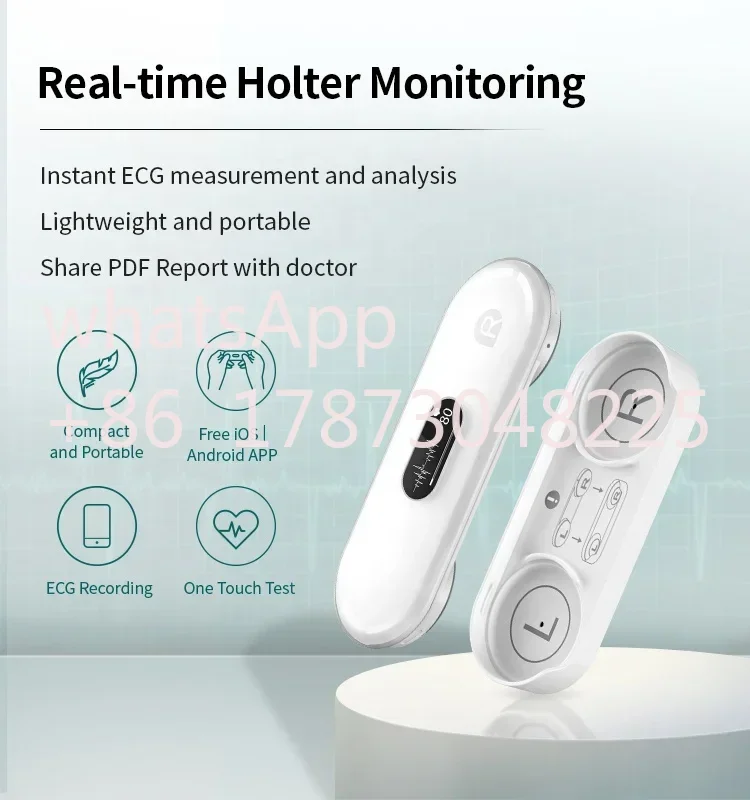 LEPU 24-часовой портативный монитор ЭКГ/ЭКГ Холтер с анализами AI