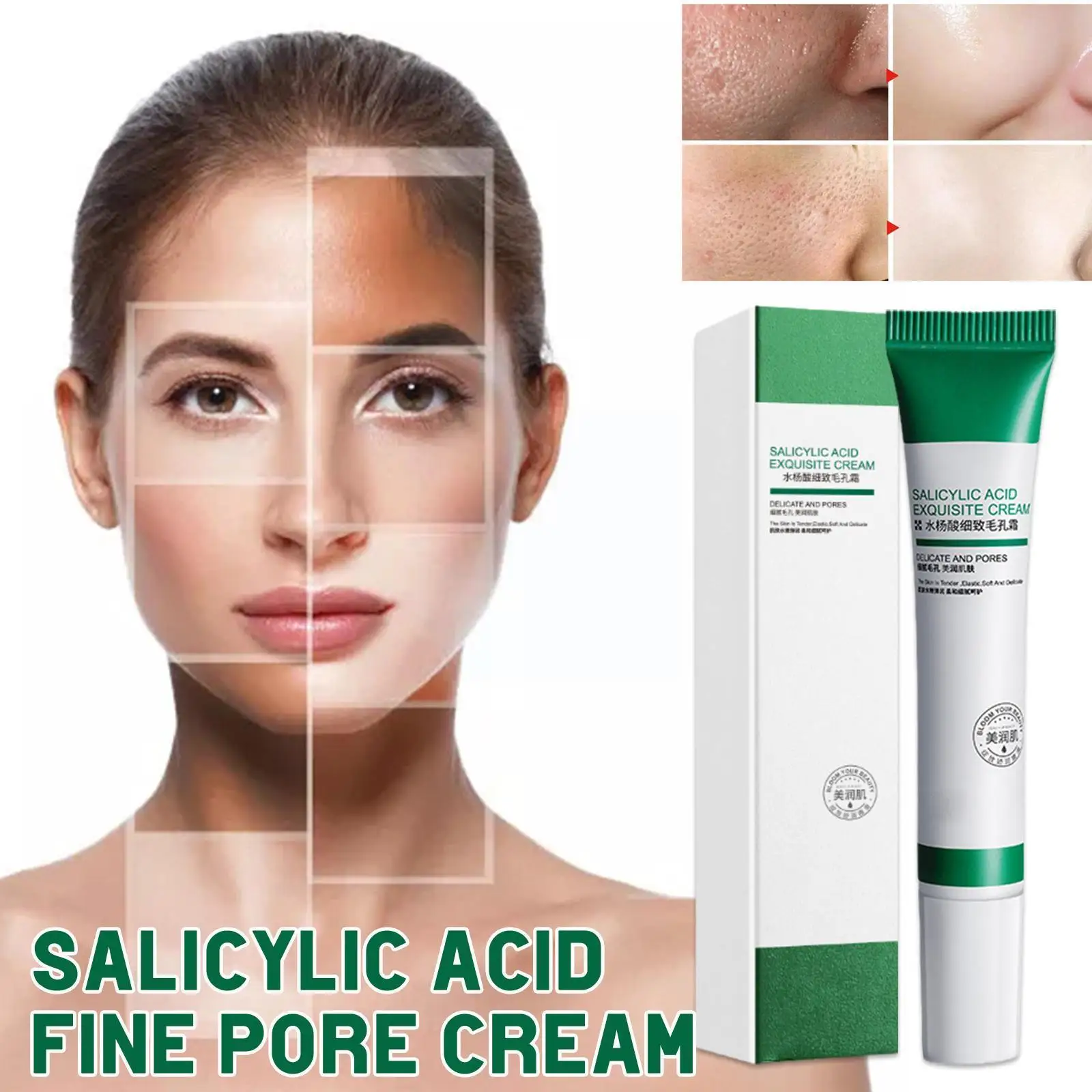 

20ml Salicylic Acid Pores Refining Cream Shrink Pore Whitening Control Oil Anti-aging Skin Acnes Care Improve Blackheads Cr U1K9