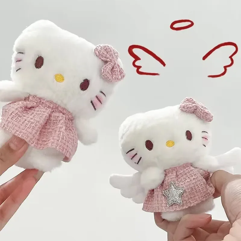 Sanrio Hello Kitty плюшевый брелок с розовой юбкой и крыльями аниме автомобильный кулон