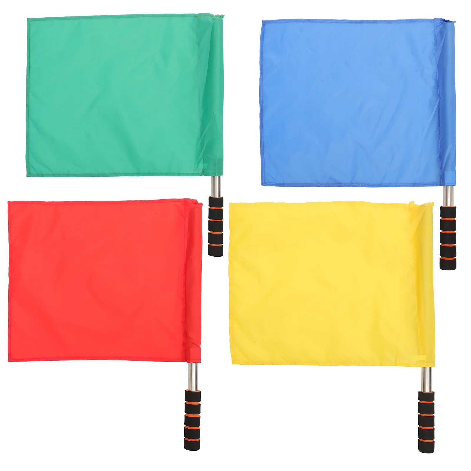 

4Pcs Multi-function Field Events Referee Flags Handheld Racing Flags Road Signal Flags