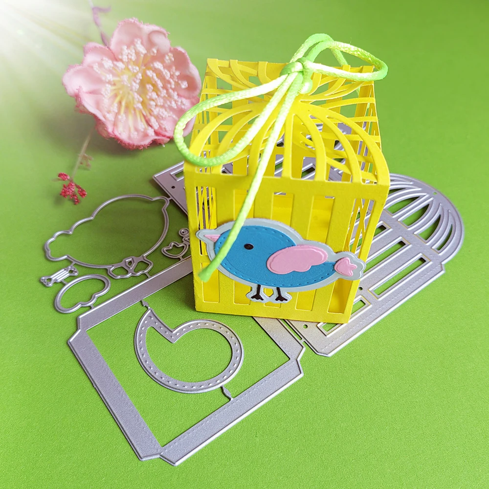 

Exquisite Birdcage Candy Box cutting dies for English letters, scrapbooks, reliefs, craft stamps, photo album puzzl