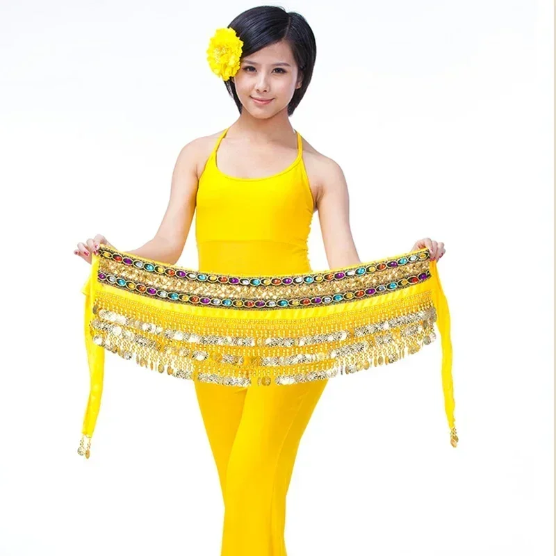 Костюм для танца живота пояс бархатный шарф хип-шарф индийской танцовщицы бисер