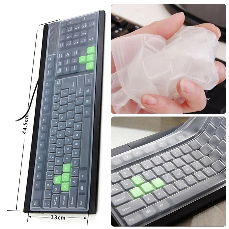 

1 шт., универсальная Силиконовая Защитная пленка для клавиатуры настольного компьютера