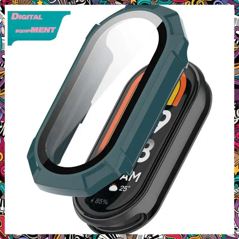 

Integrated Case Pc Tempered Film Tempered Film Shell Membrane Integration For Miui Band8 Case Film Protective Shell