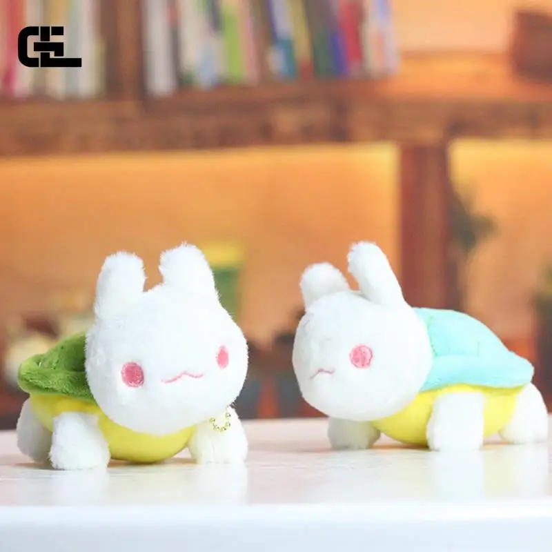 

1PC Funny Turtle And Rabbit Pendant Cute Little Turtle Cartoon Rabbit Plush Toy Car Keychain Rabbit Bag Hangings Pendant