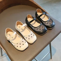 2022 spring new kids fashion spot net yarn chic princess cute mary janes big children shallow flat shoes for party wedding shows