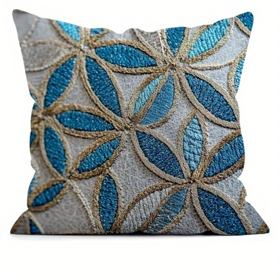 

Декоративная наволочка из полиэстера темно-синего мрамора