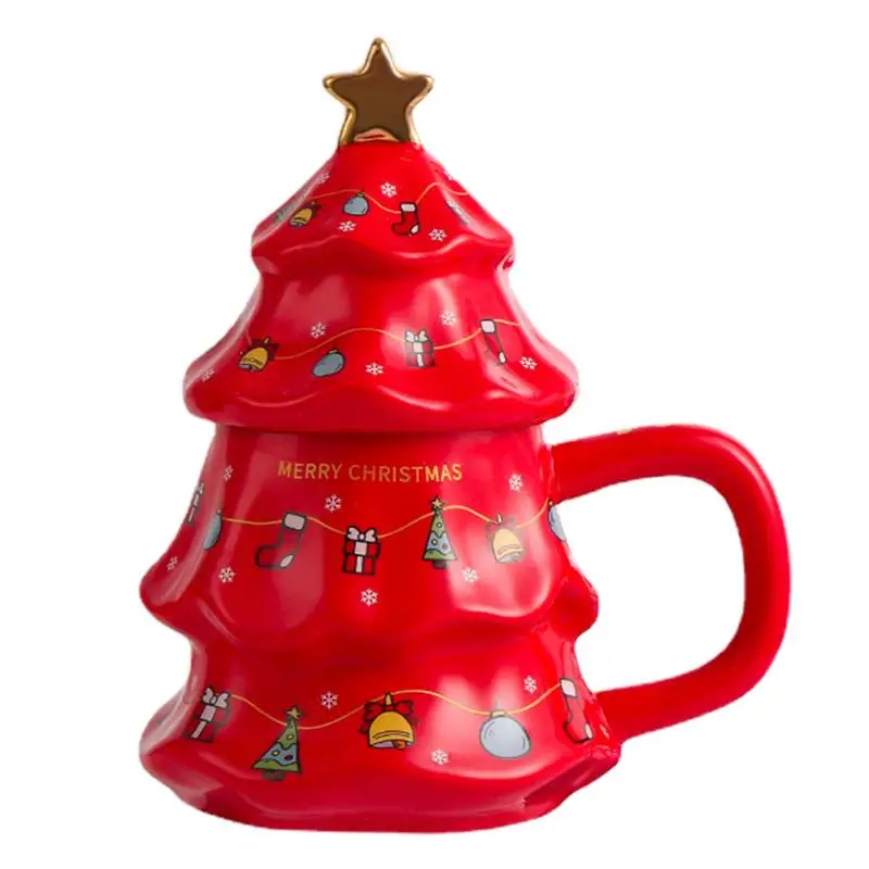 

Christmas Coffee Cups Winter Holiday Coffee Mug 450ml Ceramic Coffee Cups Merry Christmas Coffee Mugs with Easy-to-Hold Handle