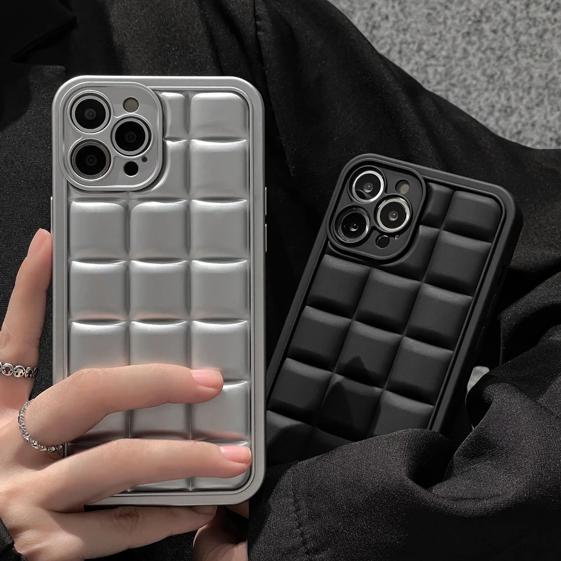 

Расширенный серебристый квадрат для iPhone13pro max apple 12 мобильный телефон shell 11 silicone xr/xs трехмерный