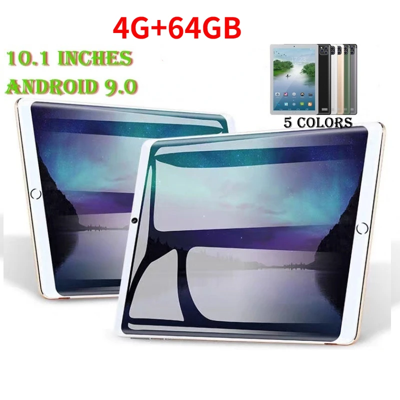 

2023 New 10.1 Inch New Tablet 4G Phone Call Android 9.0 8 Core 4G+64GB Tablet Pc Bluetooth Gps Ips Original Design Tablet