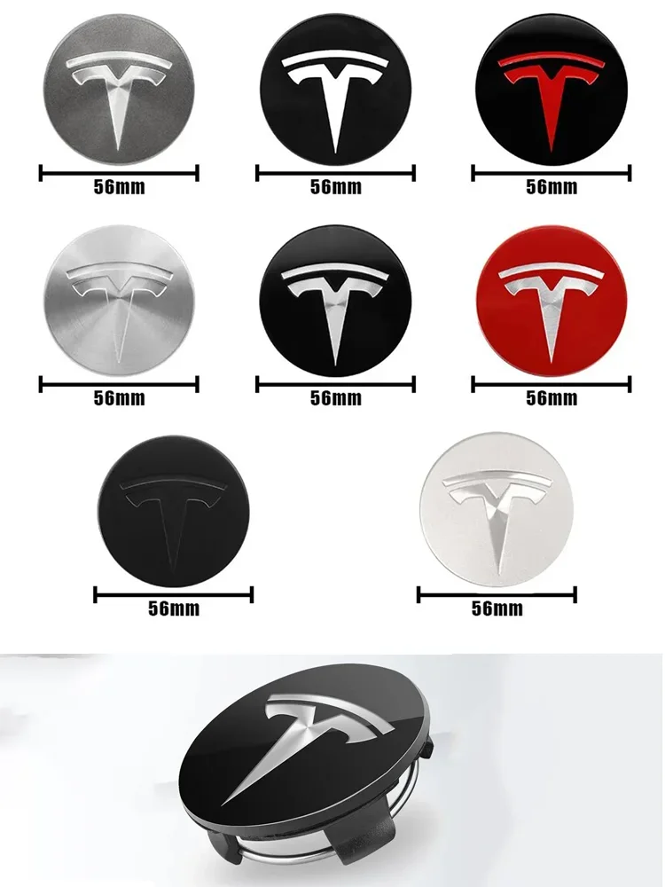 Наклейки на колесные диски Tesla (Model 3, Y, S, X) с логотипом, 4 шт., 56 мм, высококачественные, персонализированные, аксессуары для авто (art.: 3920db9df0fa0) - 3920db9df0fa0