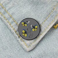 ukraine bee swarm printed pin custom funny brooches shirt lapel bag cute badge cartoon cute jewelry gift for lover girl friends