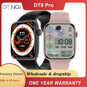 DT8 Pro IWO Smart Watch 2.0 Inch HD Screen NFC GPS Track 45mm Series 8 Bluetooth Call Waterproof With Game Men Women Smartwatch 1