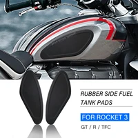 motorcycle side fuel tank pad for rocket3 gt r tfc rocket 3 3gt 3r 2020 2021 tank pads stickers decal gas knee grip traction pad