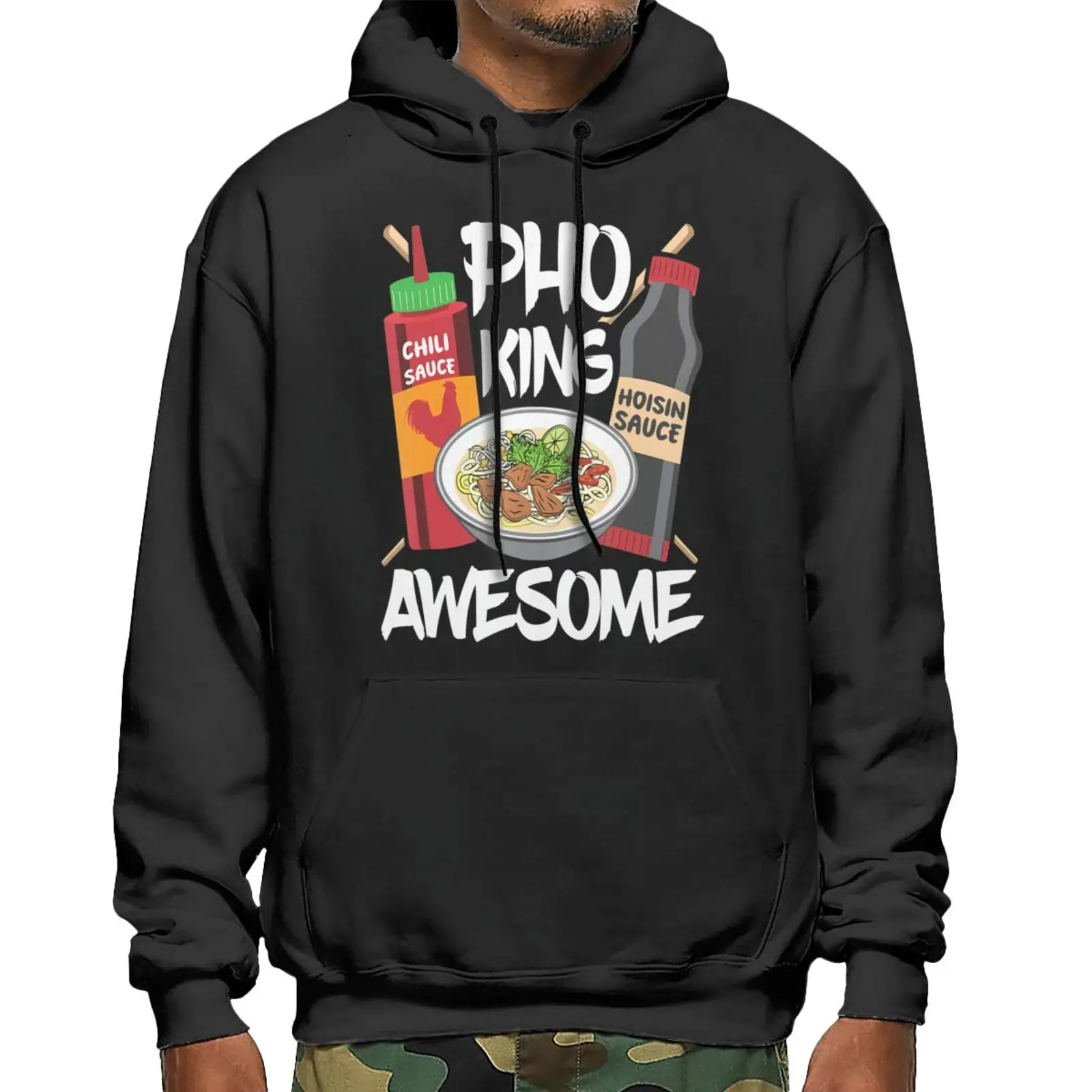 

Pho King Awesome Vietnamese Cuisine Hoodies Male Sweatshirt Sweaters For Men Graphic Hoodie Sportswear Male Sweatshirt Cosplay