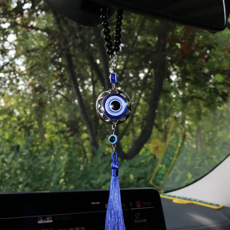 Lucky Evil Blue Eye Автомобильный кулон Кристалл Солнце Ловец снов Голубые глаза Автомобильное зеркало заднего вида Украшение Подвеска Домашний амулет Кулон (art.: 3920cb2393cd5) - 3920cb2393cd5