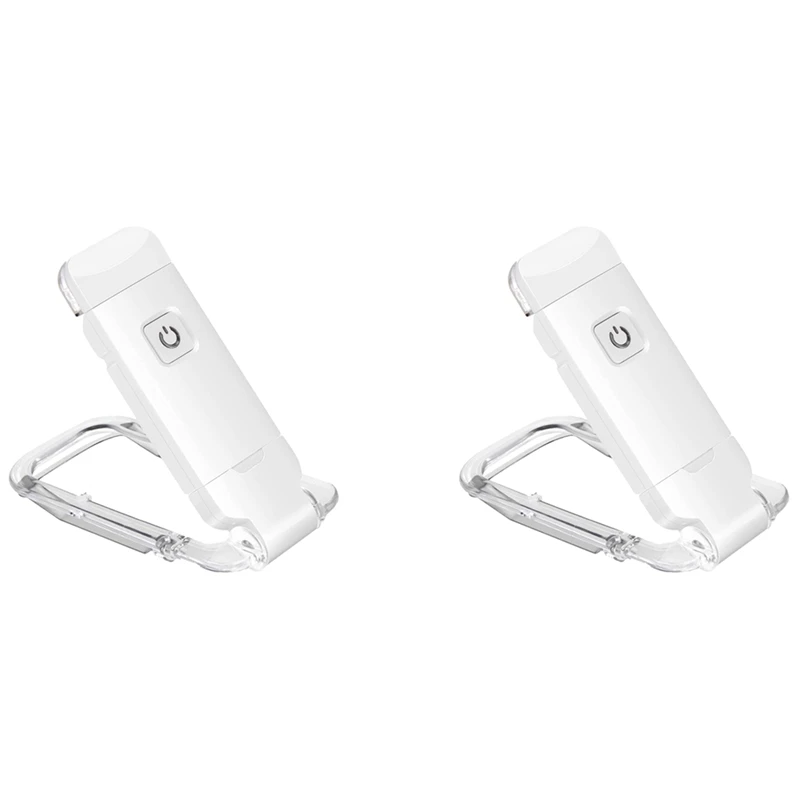 

2X USB Rechargeable Book Light,For Kids Reading,LED Clip On Book Reading Lamp For Eye Care At Night Bookworms Travel
