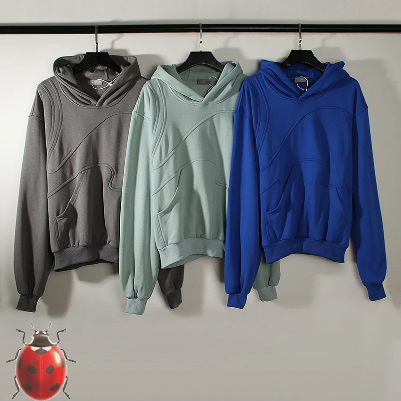 

Men Women American High Street Do Old Twisted Striped Trend Loose Fashion Retro Button Beautiful Tide Hooded Sweater