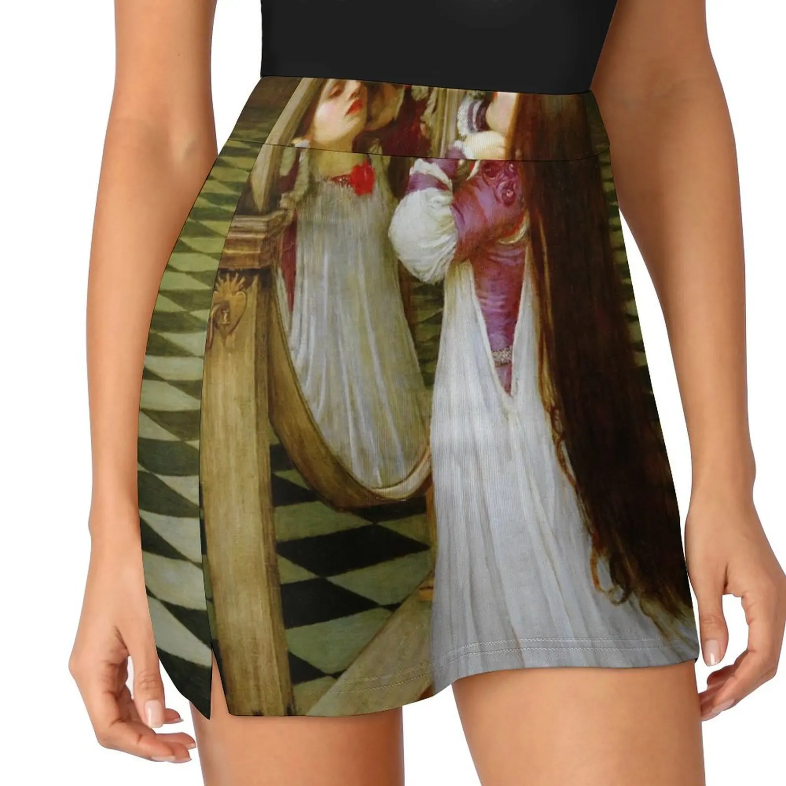 Мини-юбка John William Waterhouse Mariana in the South из полиэстера