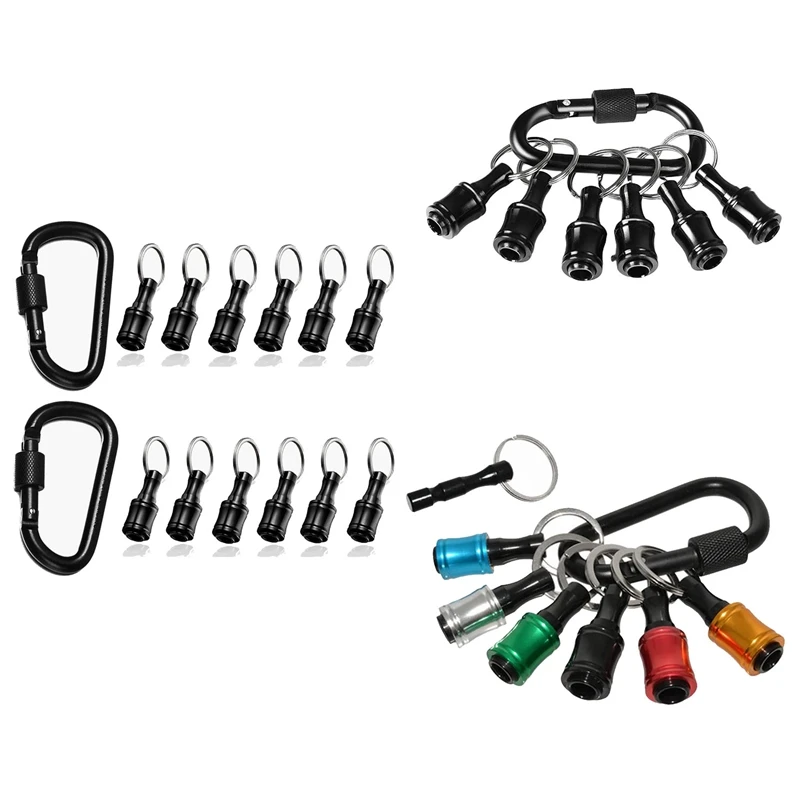 

Bit Holder 1/4 Inch Hex Screwdriver Bits Holder Extension Bar Keychain Screw Adapter Drill