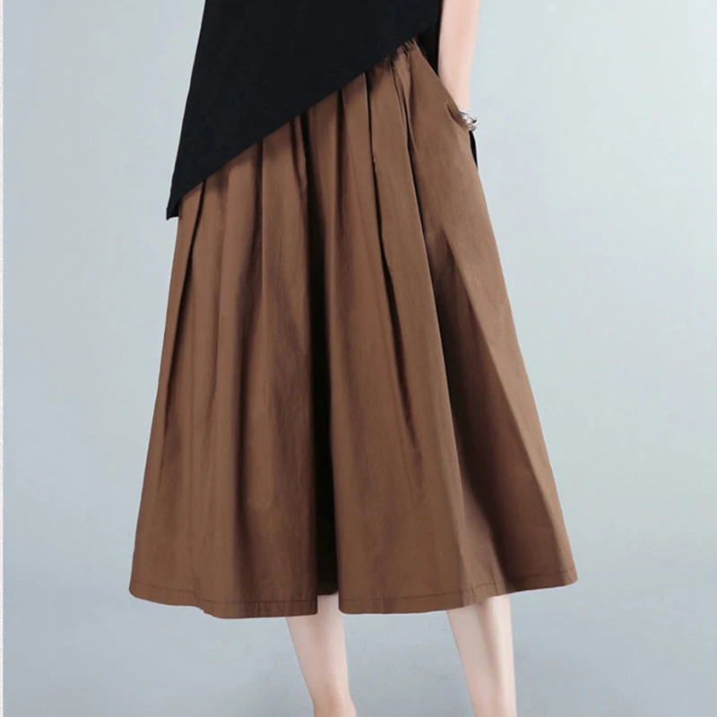 

Rimocy Summer New Wide-Leg Culottes for Women 2022 Casual Elastic Waisted Cropped Trousers Woman High Street Loose Psnta Mujer