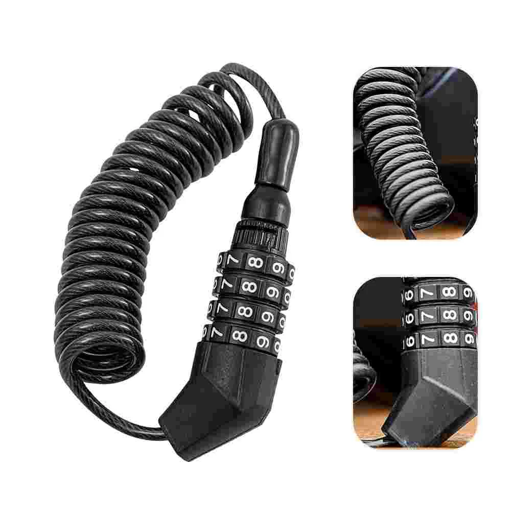 

Замок с кодом для велосипеда, нержавеющий 4-значный замок с паролем, замок на шлем для велосипеда и мотоцикла